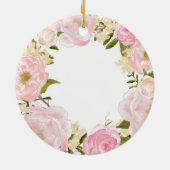 Rosa Personalisierte Girl Taufe Keramik Ornament (Hinten)