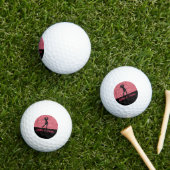 Rosa Personalisierte Golfbälle (Insitu Gras)