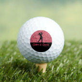 Rosa Personalisierte Golfbälle (Insitu T-Shirt)