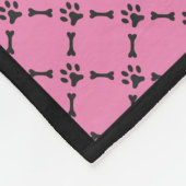 Rosa personalisierte Hündchen-Decke Fleecedecke (Ecke)