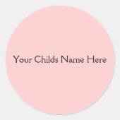 Rosa Personalisierte Kinder Name Aufkleber (Vorderseite)