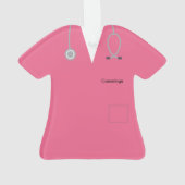 Rosa Personalisierte medizinische Untersuchungen N Ornament (Rückseite)