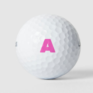 Rosa Personalisierte Monogramm-Golfbälle Golfball