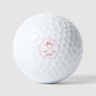 Rosa personalisierte Monogramm-Golfbälle Golfball