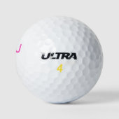 Rosa Personalisierte Monogramm-Golfbälle Golfball (Logo)
