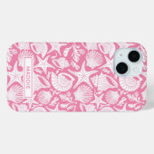 Rosa personalisierte Muscheln Case-Mate iPhone Hülle (Rückseite (Horizontal))