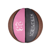 Rosa Personalisierte Namensnummer Chalkboard-Ätzun Mini Basketball (Vertikal)