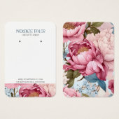 Rosa Personalisierte Ohrkarte (Vorne & Hinten)