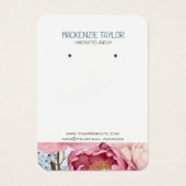 Rosa Personalisierte Ohrkarte (Vorderseite)