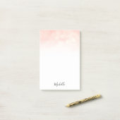 rosa personalisierte Post, klebrige Notizen (Auf Schreibtisch)