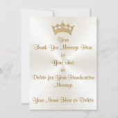 Rosa Personalisierte Prinzessin danke Ihnen Karten (Rückseite)