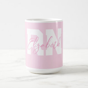 Rosa Personalisierte RN Kaffeetasse