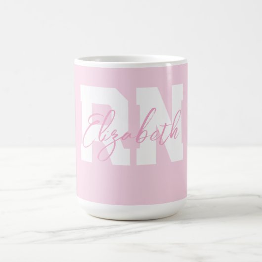 Rosa Personalisierte RN Kaffeetasse (Mittel)
