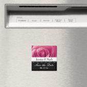 Rosa Personalisierte Save the Date Hochzeit Magnet (In Situ (Geschirrspüler))