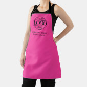 Rosa personalisierte Schürze mit Logo, maßgeschnei (InSitu)
