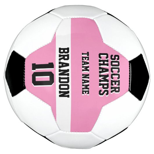 Rosa personalisierte Spielerfußballmannschaft Fußball (Gedreht)