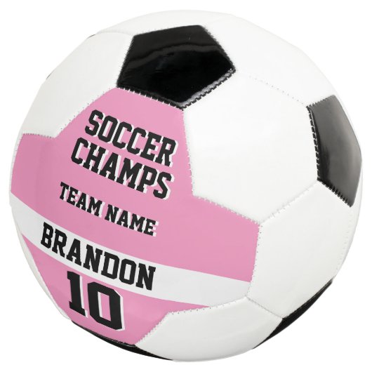 Rosa personalisierte Spielerfußballmannschaft Fußball (Dreiviertel)