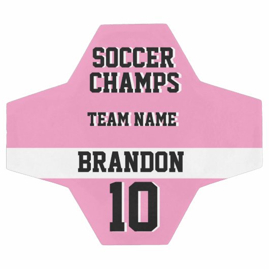 Rosa personalisierte Spielerfußballmannschaft Fußball (Flach)