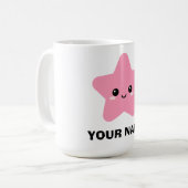 Rosa personalisierte Umarmung, Grafik-Tasse für St Kaffeetasse (Vorderseite Links)