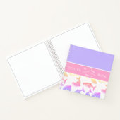 Rosa Personalisierte Wale Notizblock (Innenseite)