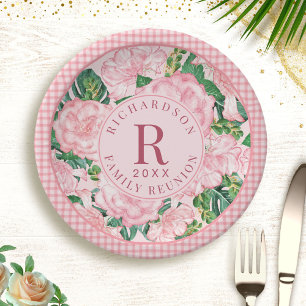 Rosa Personalisierte Wiedersehen-Party Pappteller