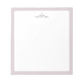 Rosa | Personalisierter Editor für einfaches Herz Notizblock (Vorderseite)