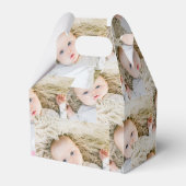 Rosa Personalisierter Geburtstagskreis des Fotos Geschenkschachtel (Rückseite)