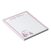 Rosa Personalisierter Golf Warenkorb Notizblock (angewinkelt)