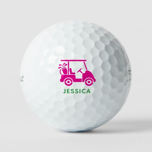 Rosa Personalisierter Golfplatz Titleist 2023 Pro Golfball (Vorderseite)