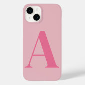 Rosa personalisierter Monogramm-Design mit Initial Case-Mate iPhone Hülle (Rückseite)
