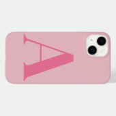 Rosa personalisierter Monogramm-Design mit Initial Case-Mate iPhone Hülle (Rückseite (Horizontal))