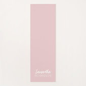 Rosa personalisierter Monogramm-Name Yogamatte (Vorderseite)