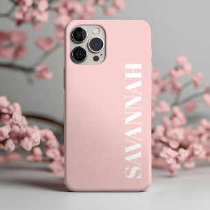 Rosa personalisierter Name einfach  Case-Mate iPhone Hülle