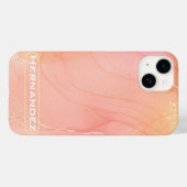 Rosa personalisierter stilvoller benutzerdefiniert Case-Mate iPhone hülle (Rückseite (Horizontal))