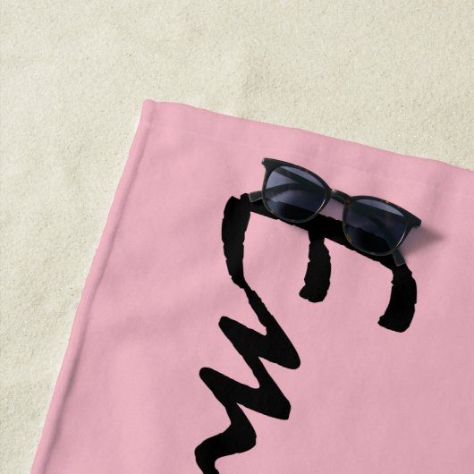 Rosa Personalisiertes Badetuch (Beispiel)