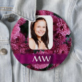 Rosa personalisiertes Foto Button (Beispiel)