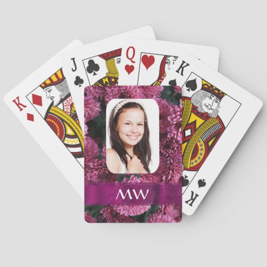 Rosa personalisiertes Foto Spielkarten (Rückseite)