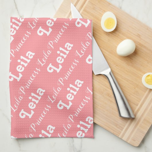 Rosa Personalisiertes Handtuch (Viertel Falte)