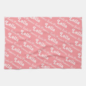 Rosa Personalisiertes Handtuch (Horizontal)