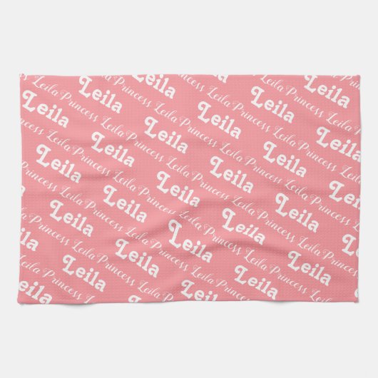 Rosa Personalisiertes Handtuch (Horizontal)