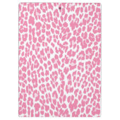 Rosa personalisiertes Leopard-Muster Klemmbrett (Rückseite)