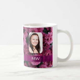 Rosa personalisiertes mit BlumenFoto Kaffeetasse