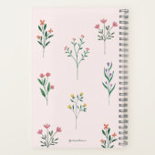 Rosa personalisiertes Notizbuch (Rückseite)