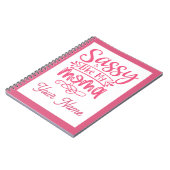Rosa personalisiertes "Sassy Moma" Notizblock (Linke Seite)