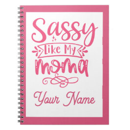 Rosa personalisiertes "Sassy Moma" Notizblock