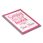 Rosa personalisiertes "Sassy Moma" Notizblock (Rechte Seite)