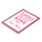 Rosa personalisiertes "Sassy Moma" Notizblock (Linke Seite)