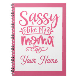 Rosa personalisiertes "Sassy Moma" Notizblock