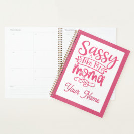Rosa personalisiertes "Sassy Moma" Planer