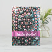 Rosa Personat Einladung (Stehend Vorderseite)